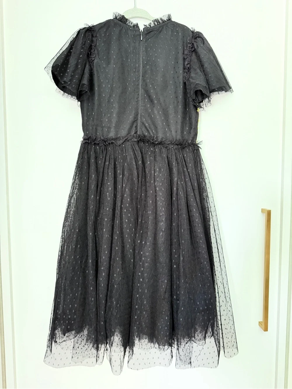 Girl’s Ivy City Co Primrose Black Floral Embroidered Dress. Size 8.